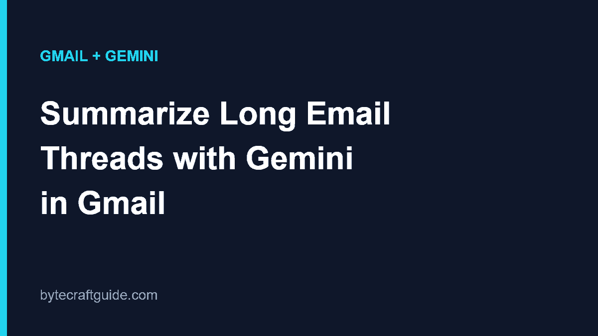 Gemini in Gmail summarizing a long email thread into an AI Overview